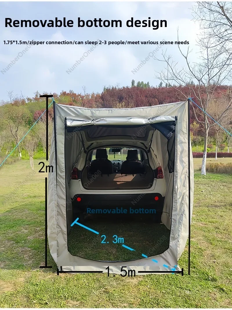 Outdoor SUV Car Tail Tent Integrated Extension Expansion Tent Multi-Functional Car Camping Universal Tent Canopy