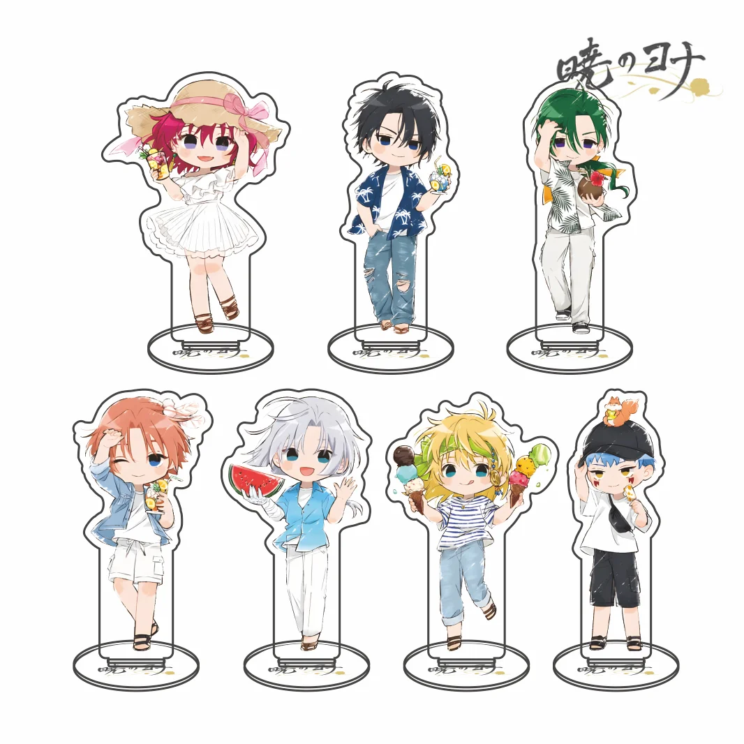 Yona Of The Dawn Series 2026 New Arrival Acrylic Stand Yona Hak Jae‑Ha Shin‑Ah Kija Zeno Q‑Version Summer Desktop Decor Keychain