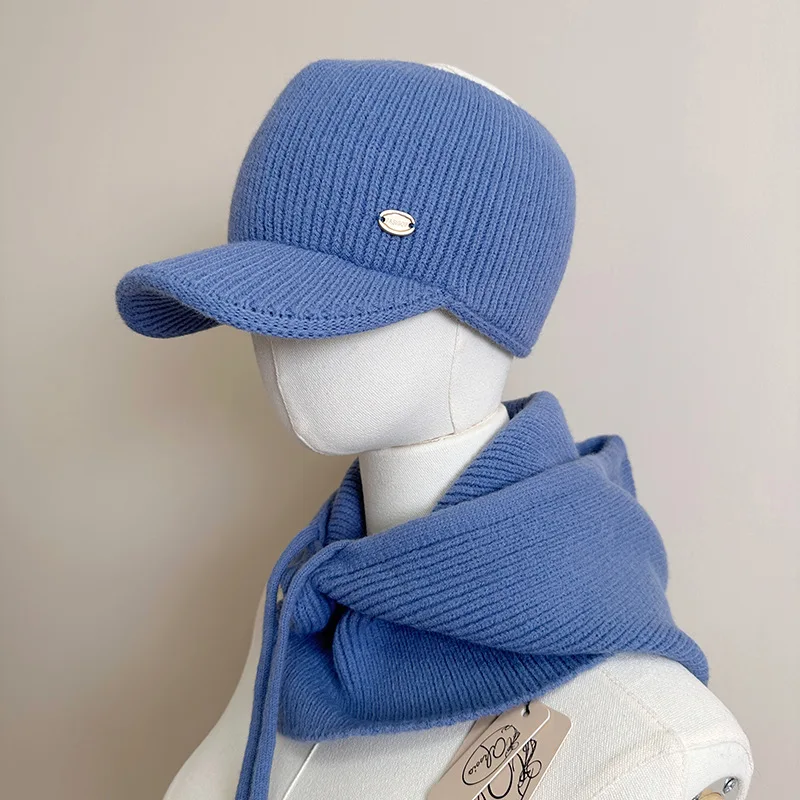 Zweiteiliges gestricktes Oberteil, Kappe und Sturmhaube für Damen und Herren, Schal, einteilige Mützen, Unisex, warme Wintermütze, kältebeständige Skimütze – Detail 15