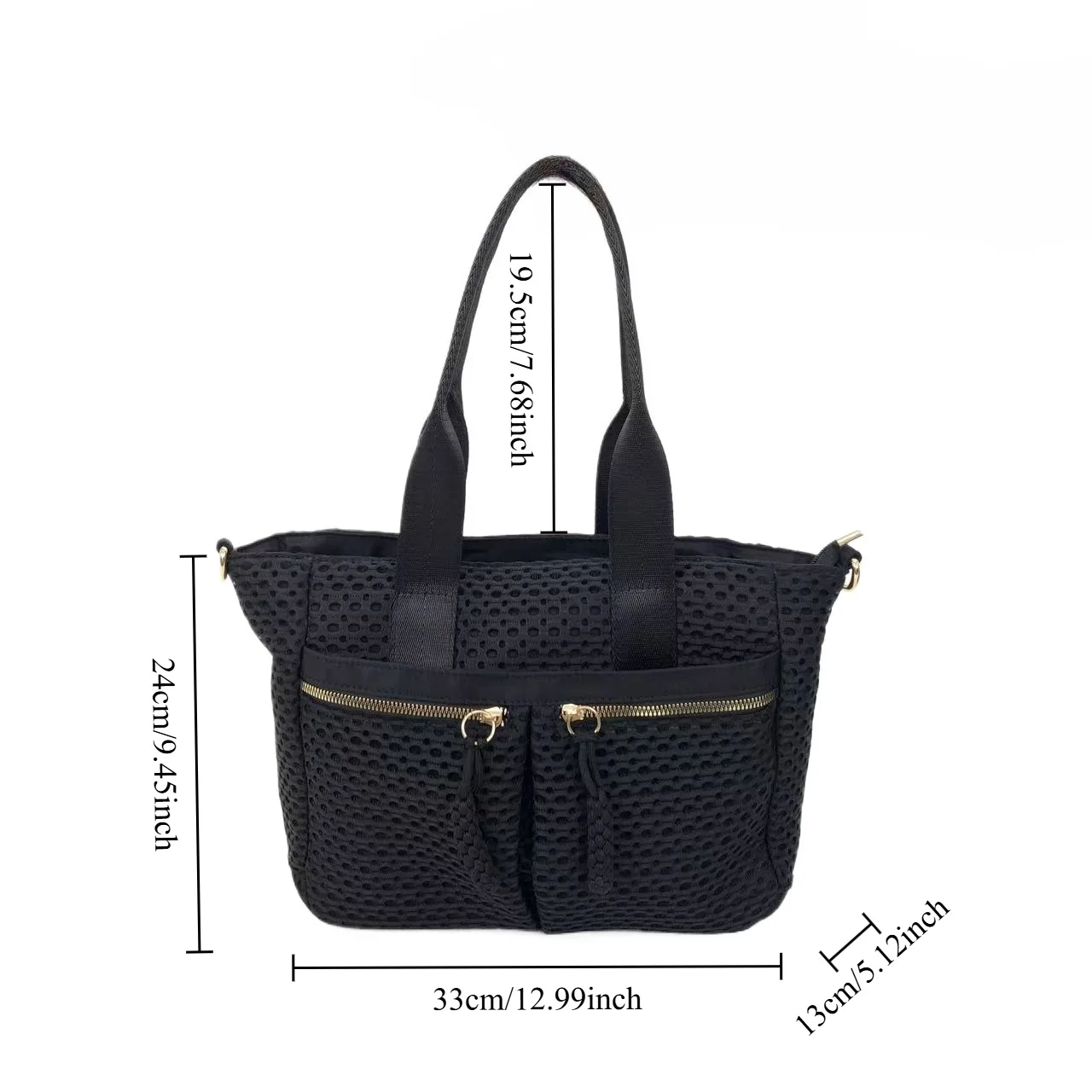 Sac à bandoulière en maille multi-poches pour femmes, sac à bandoulière polyvalent à épissure rétro de grande capacité, à la mode et personnalisé