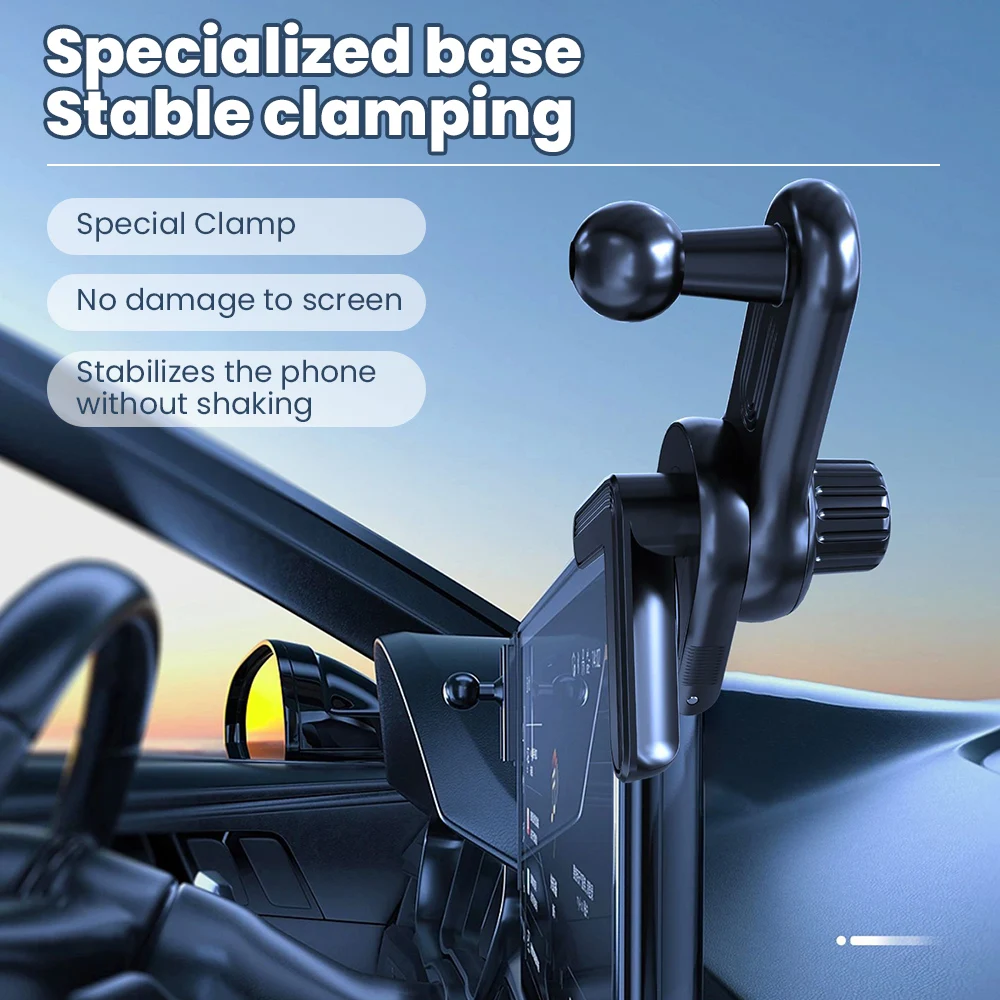 17mm Ball Head Car Display Screen Phone Holder Base Accessories Universal Car Phone Bracket Fixed Base for Tesla Model 3/Y/S/X