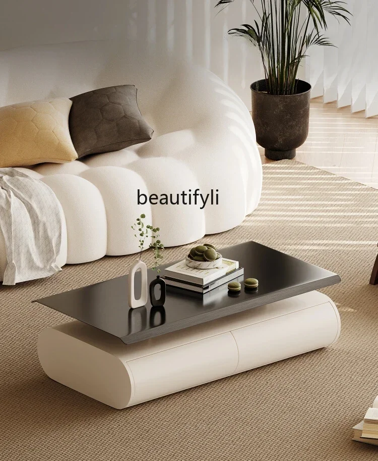 

Y Light luxury stainless steel coffee table living room designer minimalist designer paint art design