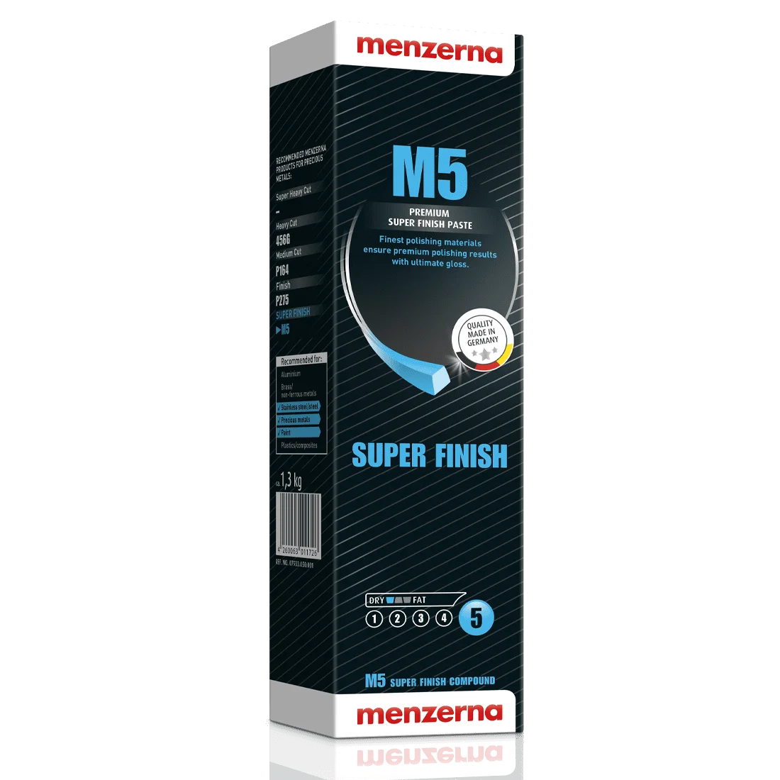 Menzerna M5 Solid Buffing Compound Super Finish Paste Dry-Grease Formula No Buff Trails for Jewelry Precious Metal Polishing