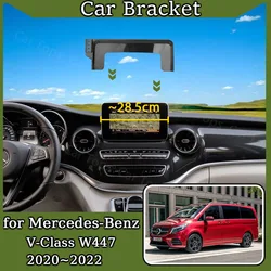 Car Mobile Cell Stand for Mercedes-Benz V-Class W447 2020 2021 2022 Screen Phone Bracket GPS Gravity Holder Auto Accessories