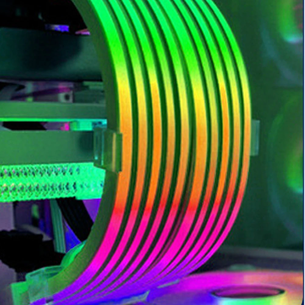 フレキシブルRGB LEDストリップライト,8ピン,24ピン,5v,3ピン,マザーボード電源延長ケーブル,コンピューター電源