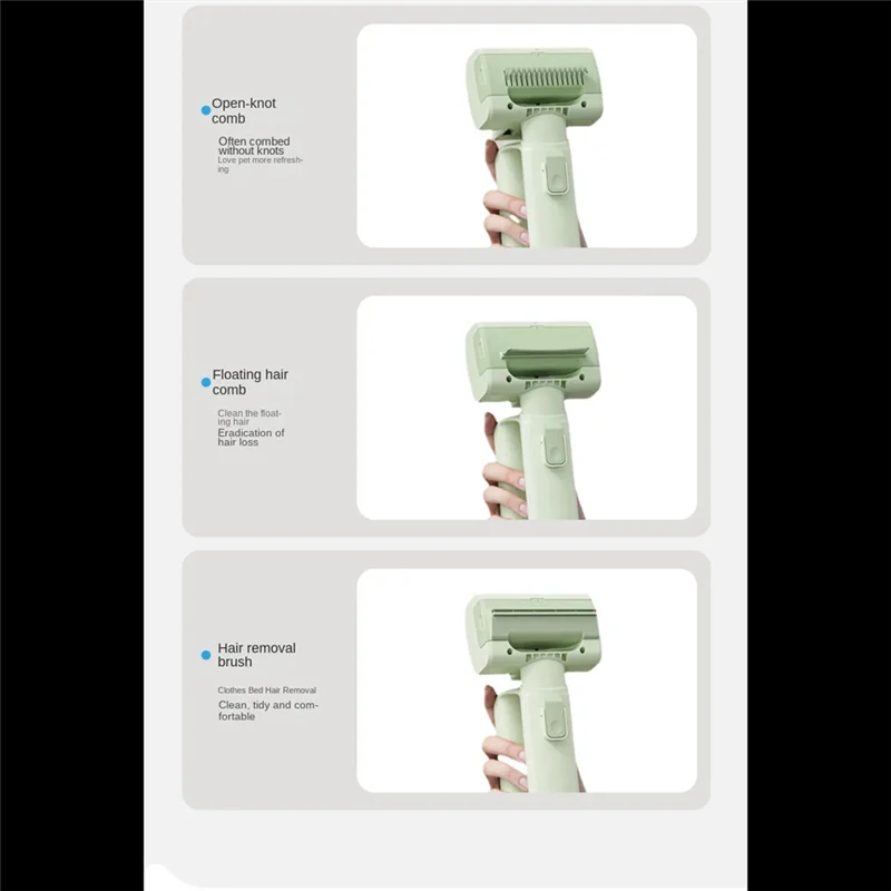 SOFT-Pet Multifunctional Beauty Cleaning Hair Trimmer Low Audio Cat Dog Electric Suction Floating Hair Shaving Artifact