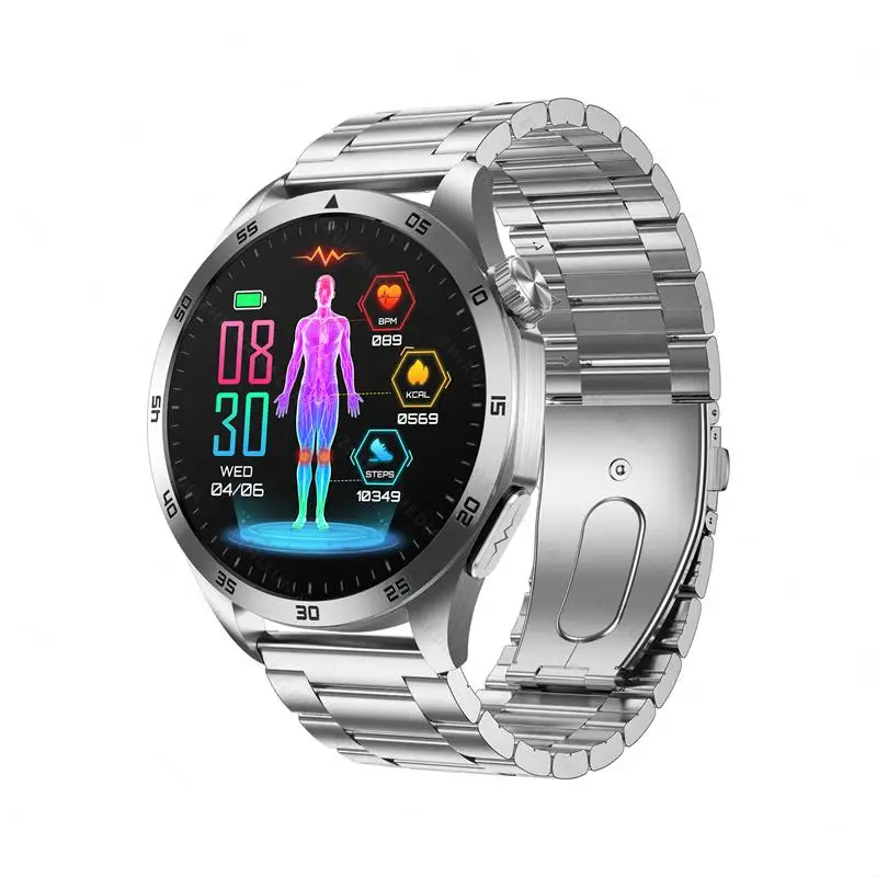 ساعة ذكية ET485 Amoled للرجال ، شاشة كبيرة ، قياس ECG ، مراقبة الصحة ، مكالمة BT ، جهاز تعقب اللياقة البدنية الرياضية ، ECG