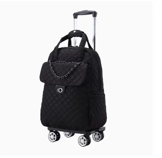 

Women Travel trolley bag Carry on handbag Wheeled trolley bags Women Oxford Waterproof Wheeled Backpack 20 Inch Rolling Luggage