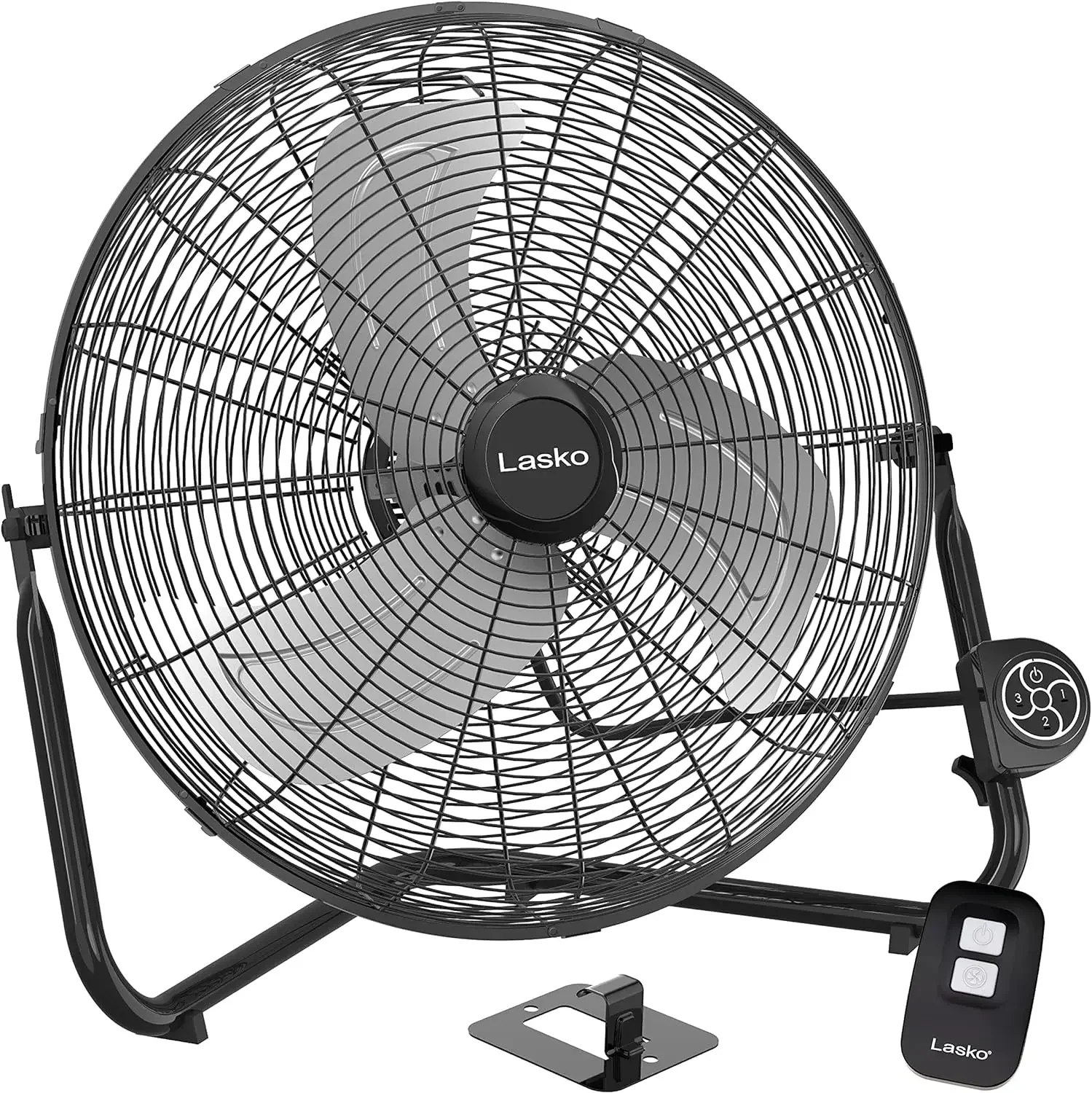 

NEW High Velocity Fan with QuickMount for Floor or Wall Mount Use, 3 Powerful Speeds, Remote Control for Garage, Shop, Attic