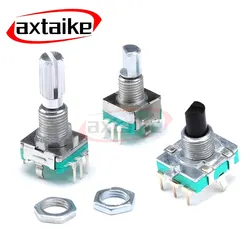 5PCS EC11 EC16 360 Degree Rotary Encoder Knob Button Switch Arduino Digital Potentiometer 15/20mm Plum Half Shaft 20 Position
