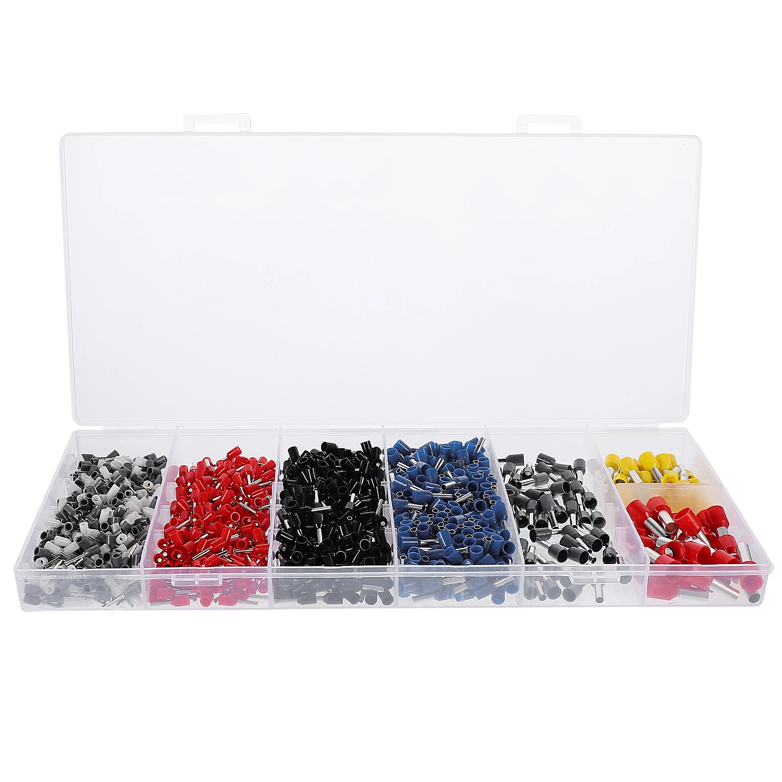 

1200Pcs Wire Ferrules Terminals Kit Pre-Insulated Crimp Connector Cold Pressed Tubes for Car Household Wiring