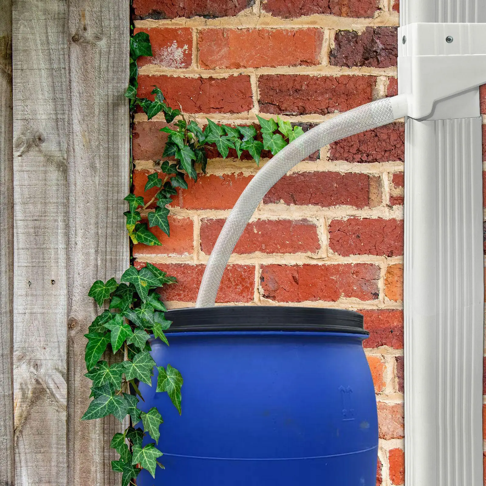 Rain Water Collection System with Hose Harvesting Garden Backyard Connector