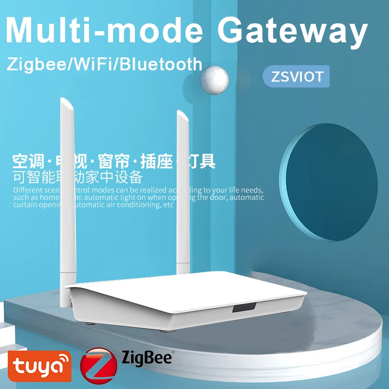 Tuya Zigbee Gateway Zigbee 3.0 허브 블루투스 게이트웨이 (네트워크 케이블 소켓 포함) 유선 연결, 스마트 라이프 컨트롤