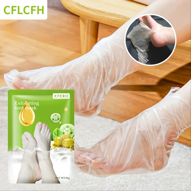 Exfoliating Foot Mask Spa Pedicure Socks Anti Drying Cracking Heel Peeling Dead Skin Remover Moisturizing Feet Olive Oil Mask