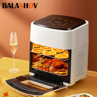 220V Electric Air Fryer, 15L Large Smart Household Oven,Multi-function Convection Oven Deep Fryer Without Oil, 6 Cooking Modes