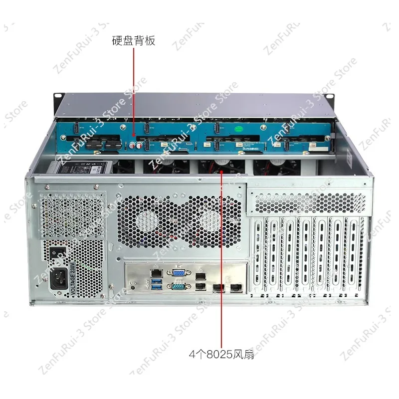 4U450-8 short 8-disk hot-swappable server chassis, cloud computing, cloud storage AI rendering workstation