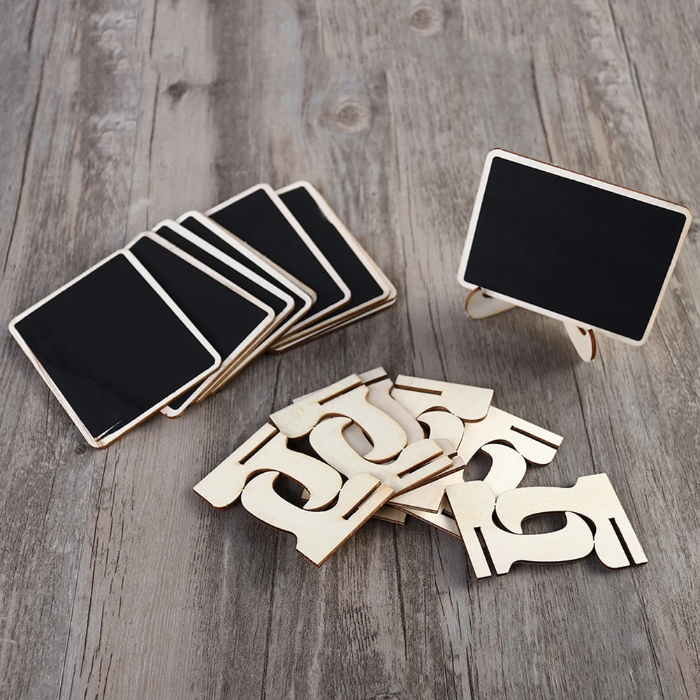 

20pcs Mini Chalkboards Wood Edge Erasable Message Boards Wedding Party Table Place Cards Decor Easy Wipe Clean Reusable Signs