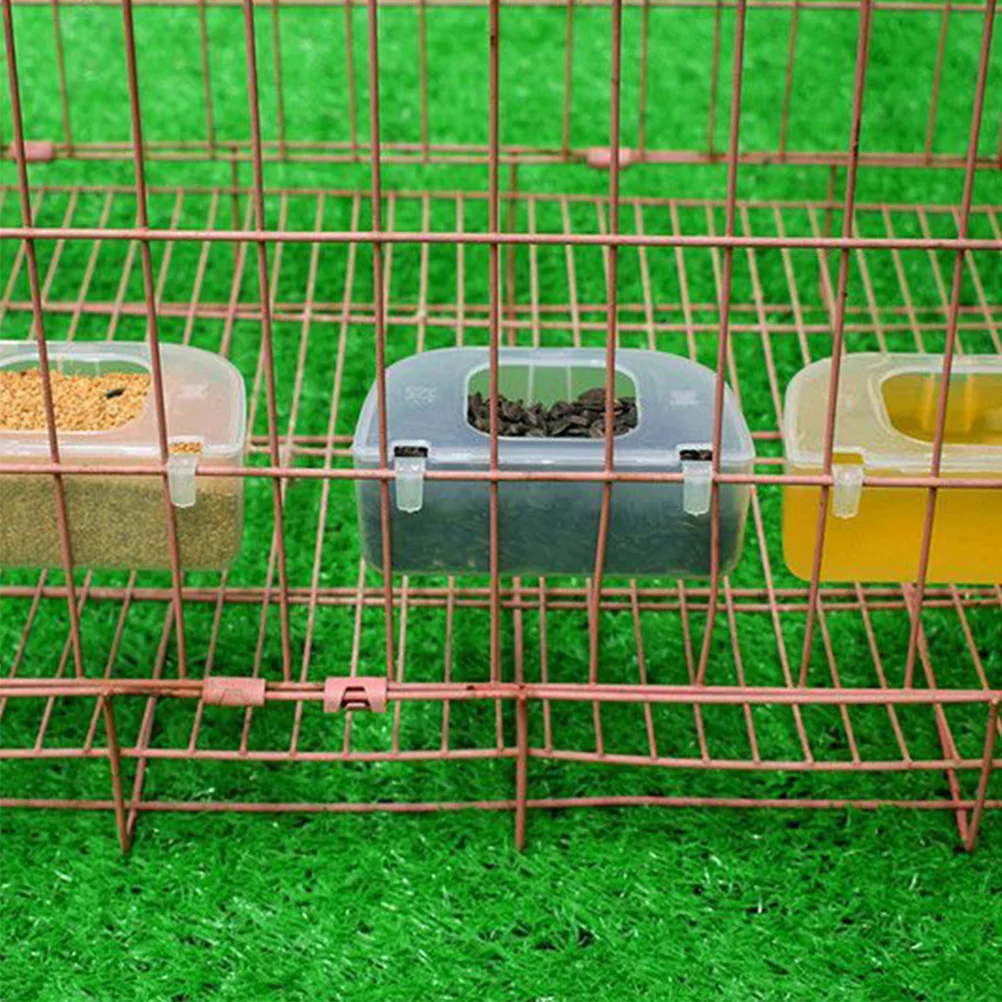 

4 Pcs Cage Hanging Feeder Chicken Cage-mounted Bird Food Dispenser Bowl Anti-spill Container