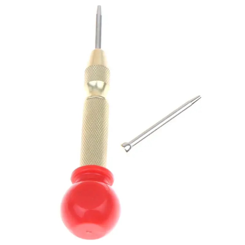 Automatic Center Punch Spring Loaded Easy Grip Handle Marking Tool for Woodworking Metal Drilling Home Repair DIY