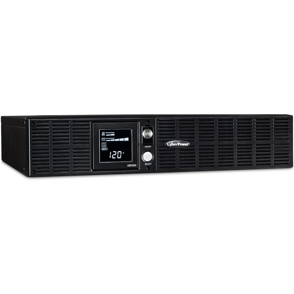 OR1500LCDRT2U Smart App LCD UPS System, 1500VA/900W, 8 Outlets, AVR, 2U Rack/Tower