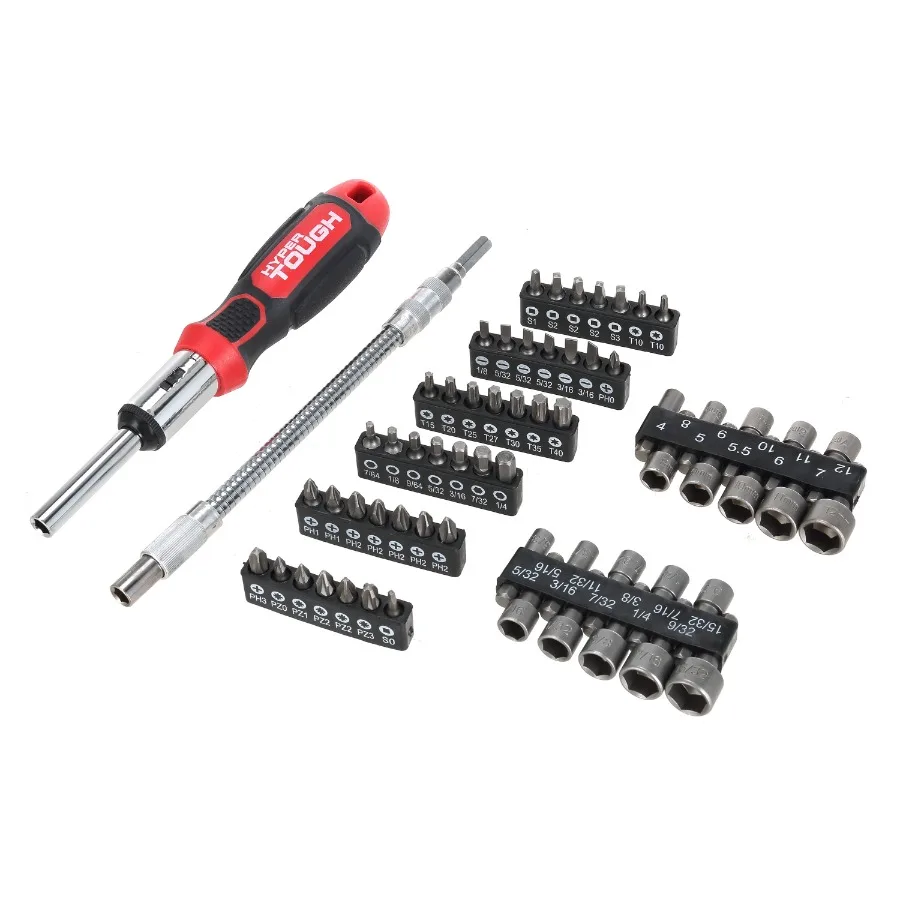 

64-Piece Multi-Type Screwdriver Set for Home Repair and Electronics Black with Ergonomic Grip and Magnetic Tips