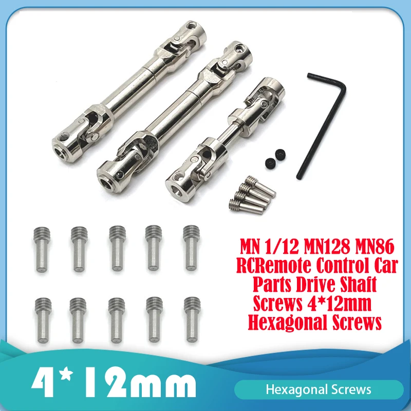 

MN 1/12 MN128 MN86 RC Remote Control Car Parts Drive Shaft Screws 4*12mm Hexagonal Screws