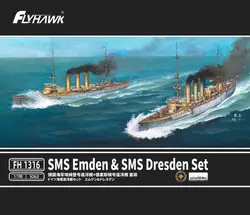 FLYHAWK FH1316 1/700 Scale Germany Navy SMS Emden & SMS Dresden Set Model Kit