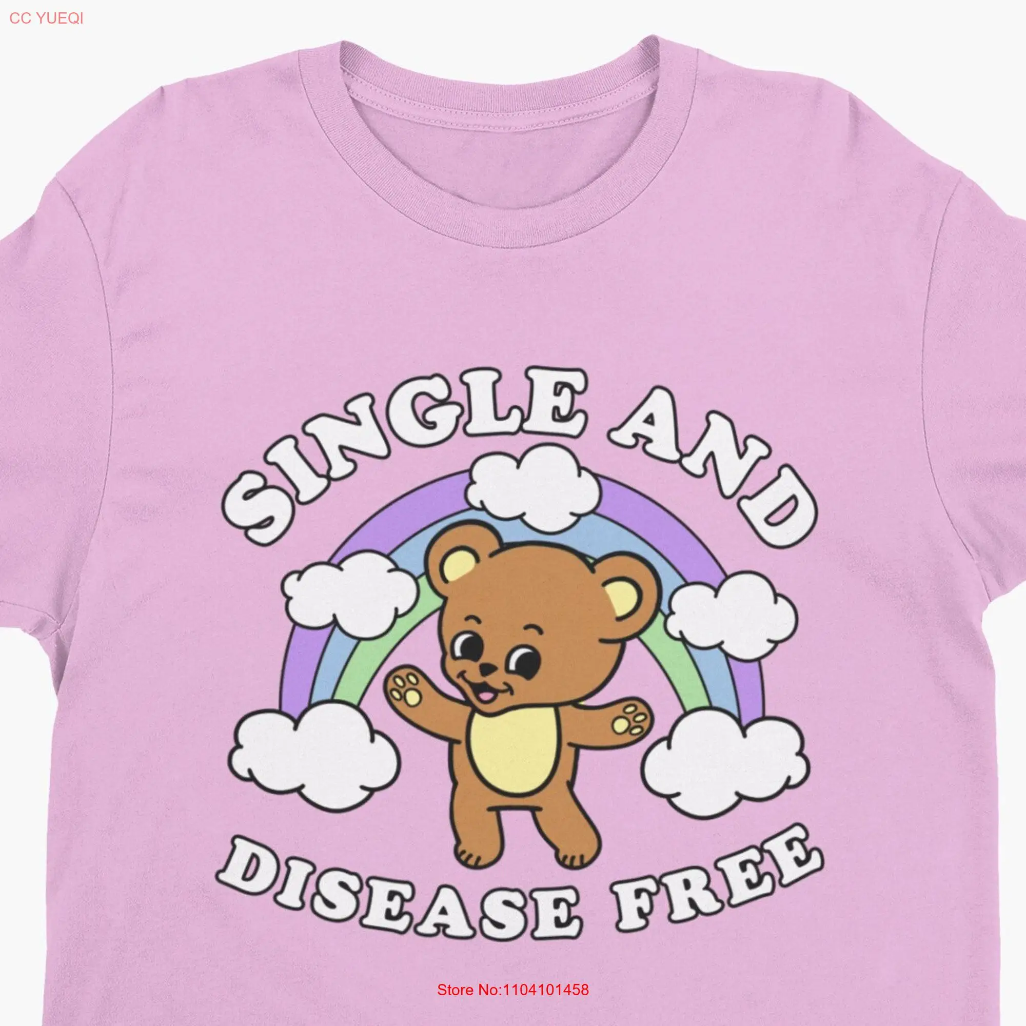 Single and Disease Free Funny Meme T Shirt Life Joke Offensive Quote Sassy Inappropriate long or short sleeves