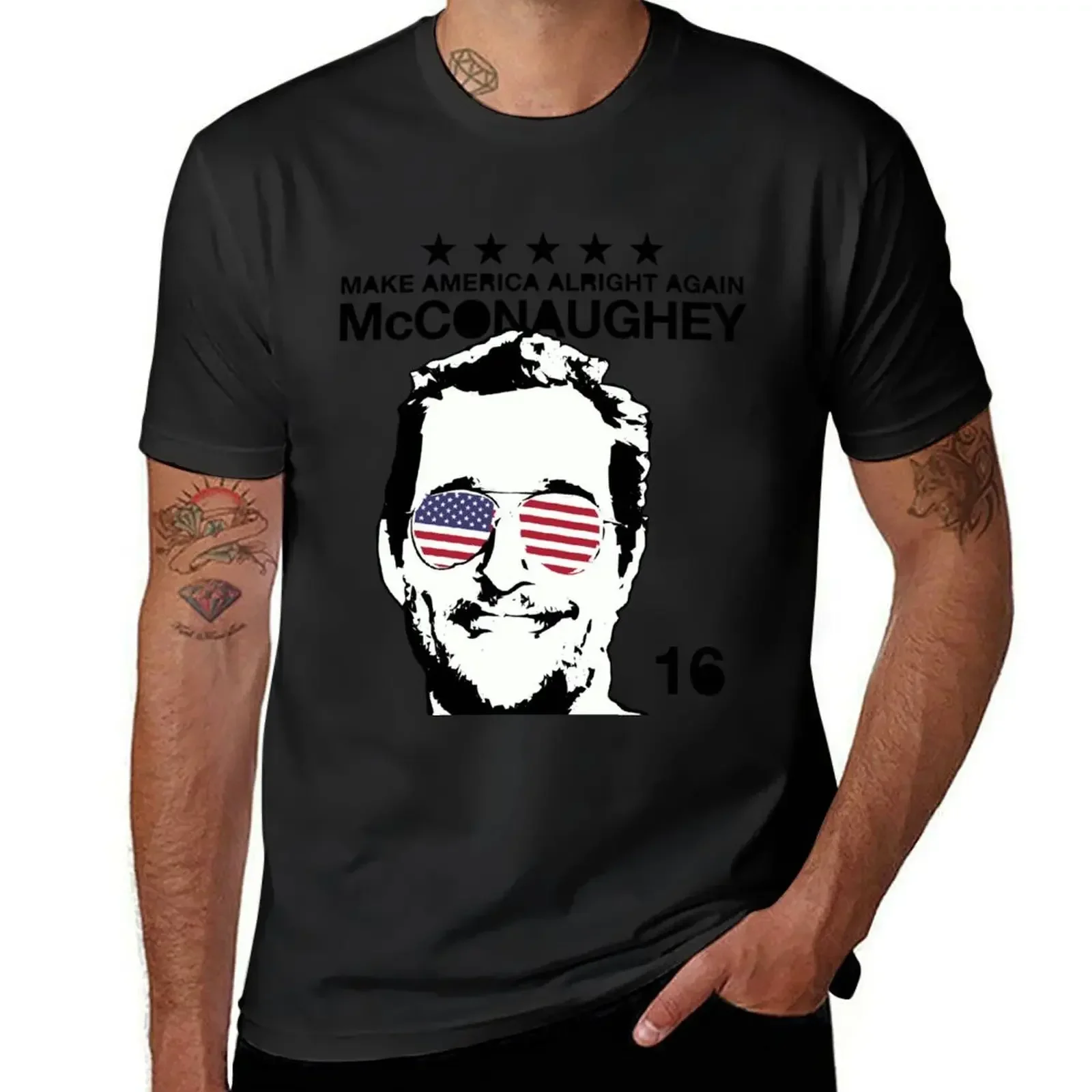 

McConaughey - Make America Alright Again - 2016 T-Shirt rapper graphic tees custom shirt Men's clothing