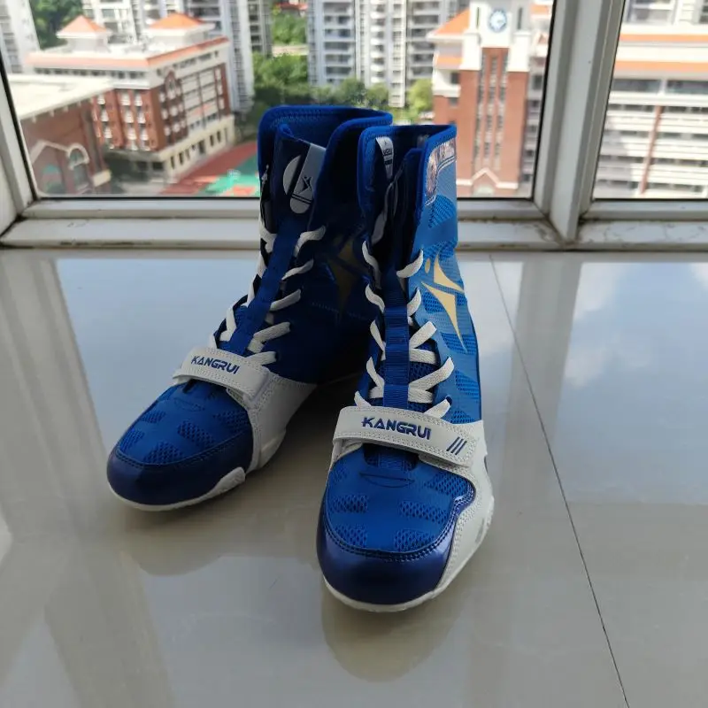 Sepatu Pertarungan Merek Mewah untuk Pria Wanita Sepatu Latihan Gym Desainer Uniseks Sepatu Tinju Tahan Pakai Sepatu Olahraga Pasangan