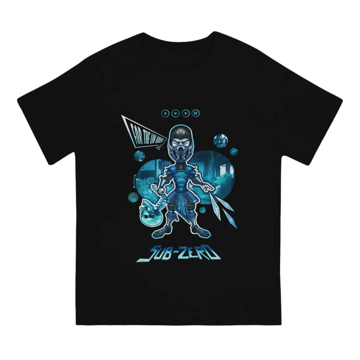 Mortal Kombat Sub-Zero T Shirt Harajuku Gothic Men's Polyester Tshirt O-Neck