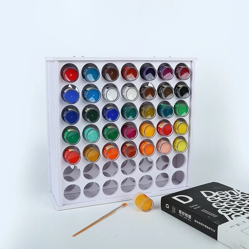 Multi-grid Pigment Storage Box Hanging Simple Craft Pigment Oil Painting Paint Storage Rack