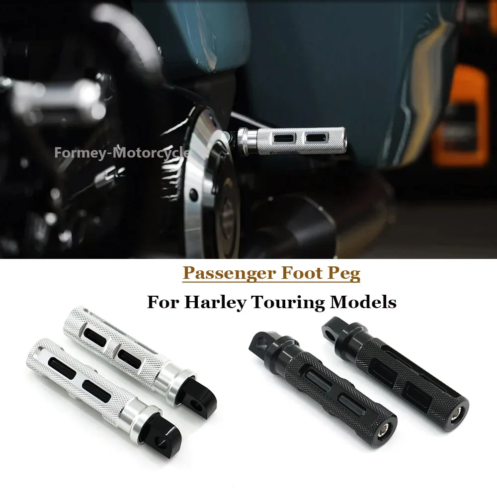 For Harley Touring CVO Street Road Glide ST Road King Special NEW Motorcycle Rear Passenger Black Foot Peg Pedals