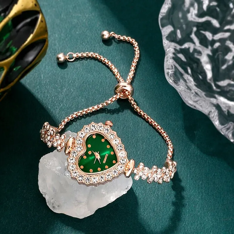 Women's Fashion Quartz Watch Female Clock Heart Design Luxury Brand Ladies Classic Simple Dress Wrist Watch Relogio Feminino