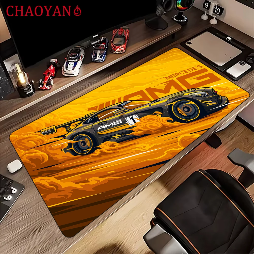 

Cool supercar theme Mouse Pad Desk Mat with Stitched Edges non-Slip rubber base gamer pc office accessories Gaming mat maus pad