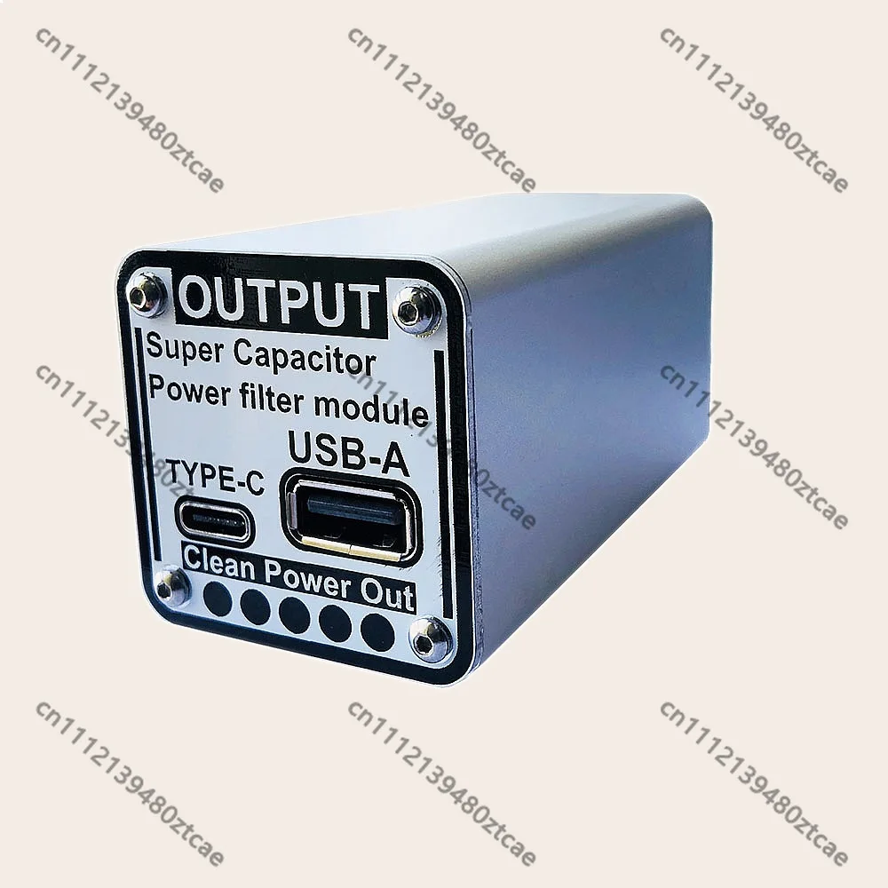 Nvarcher 5V Super Capacitor Power Filter Type C Input Output for Raspberry Pi Audio
