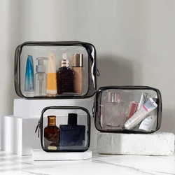 1Pc Clear Makeup Bag Fashion trasparente Travel Portable Mini Wash Storage Bags Women Zipper Organizer Cosmetic Bag