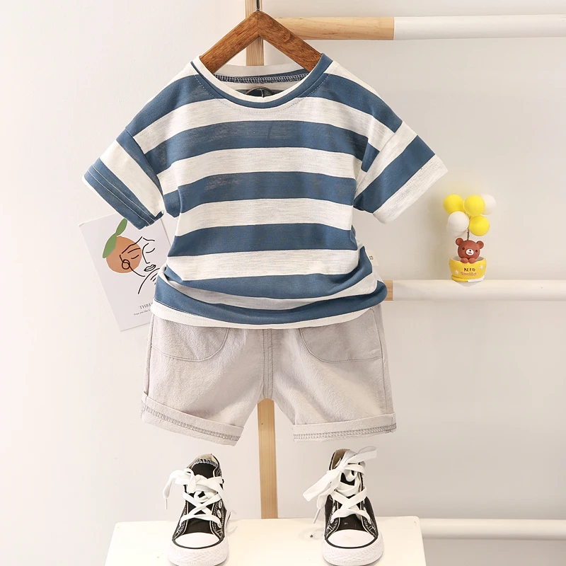 0-5 Years Old Baby Cotton Clothes Suits Fashion Summer kids Boys Clothing sets handsome