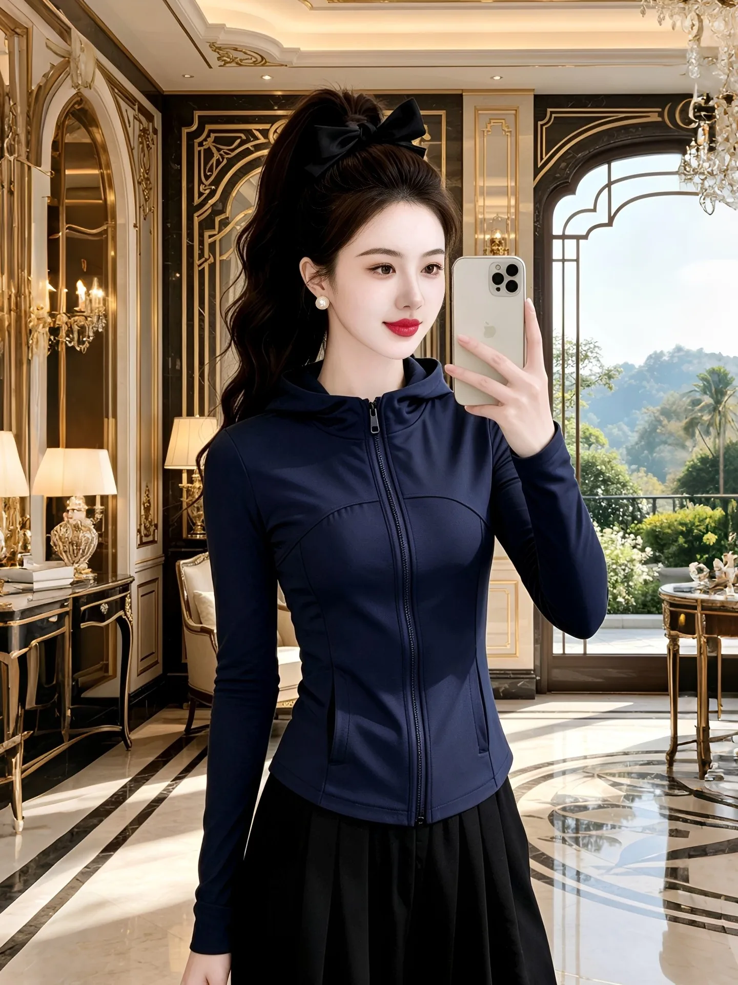 

Women's Summer 2026 Loose Long Sleeve Outdoor Commuting Jacket Breathable Cool Feeling Sun Protection Casual Slimming Top