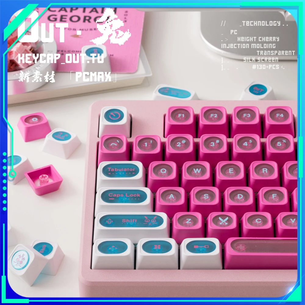 MONSTER Keycaps OUT! StuPid-Rabbit Mechanical Keyboard Key Cap PBT 135 Keys Original Factory Height Keycap Custom Pc Accessories