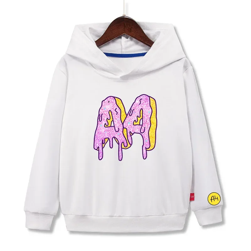 А4 Donuts Hooded sweatshirts Cartoon Влад a4 Бумага Thin Autumn Children Hoodies Baby boy Girl clothes Sweatshirt with hood