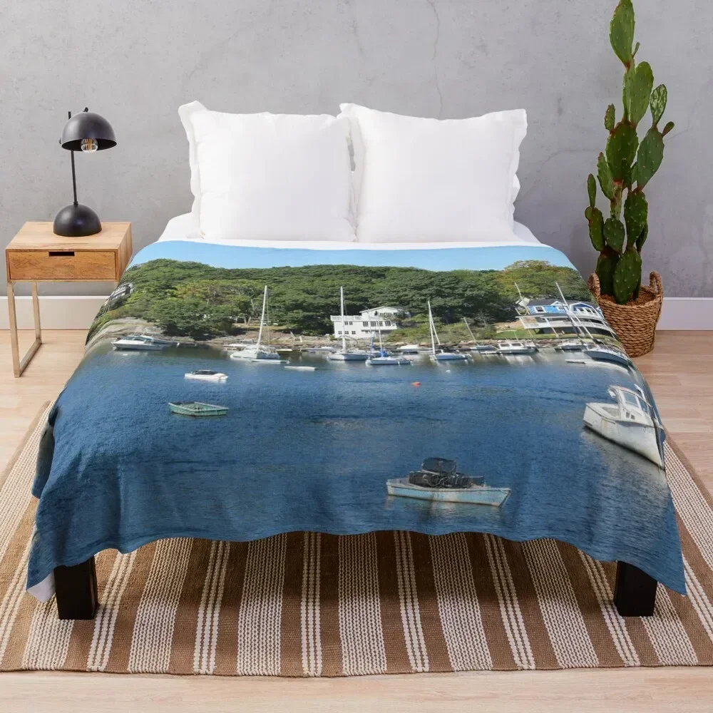 Perkins Cove Ogunquit, Maine Throw Blanket