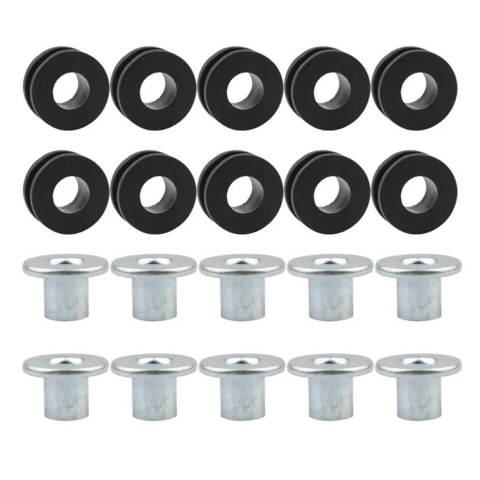 10pcs/set Motorcycle Rubber Gasket Rubber Retaining Ring Bolt Assembly M6 Fairing Bolt Relief Washer Kit