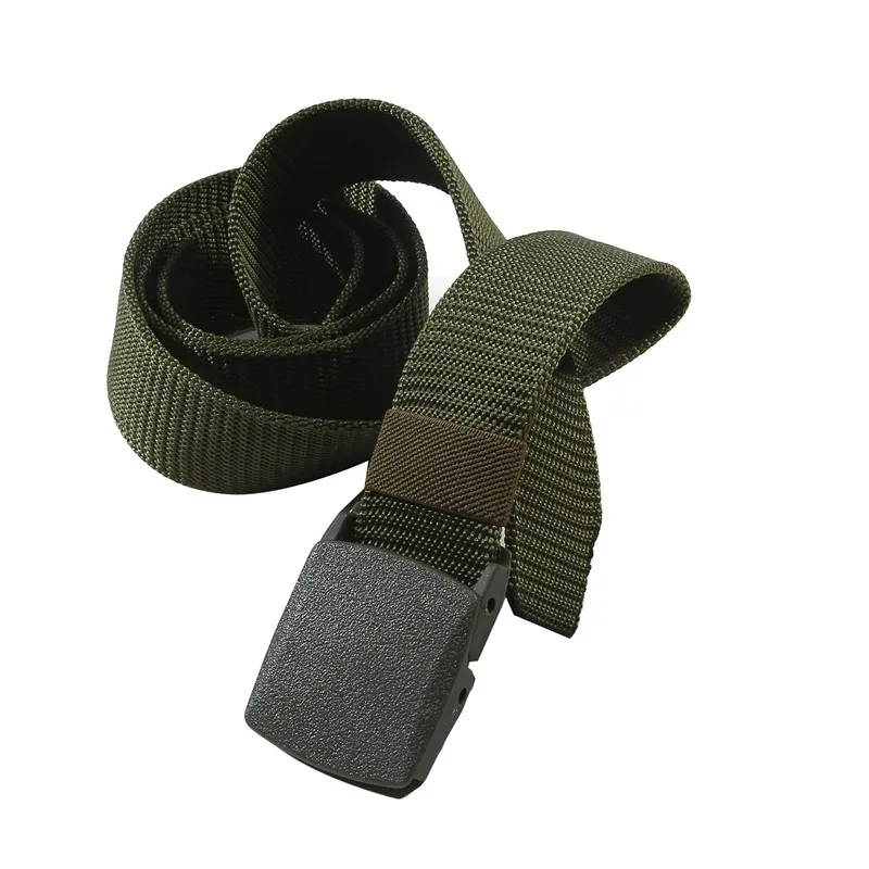 Automatic Buckle Light Comfortable Non-metal Nylon Belt Outdoor Hunting Multifunctional Tactical Canvas Belt Male Belts