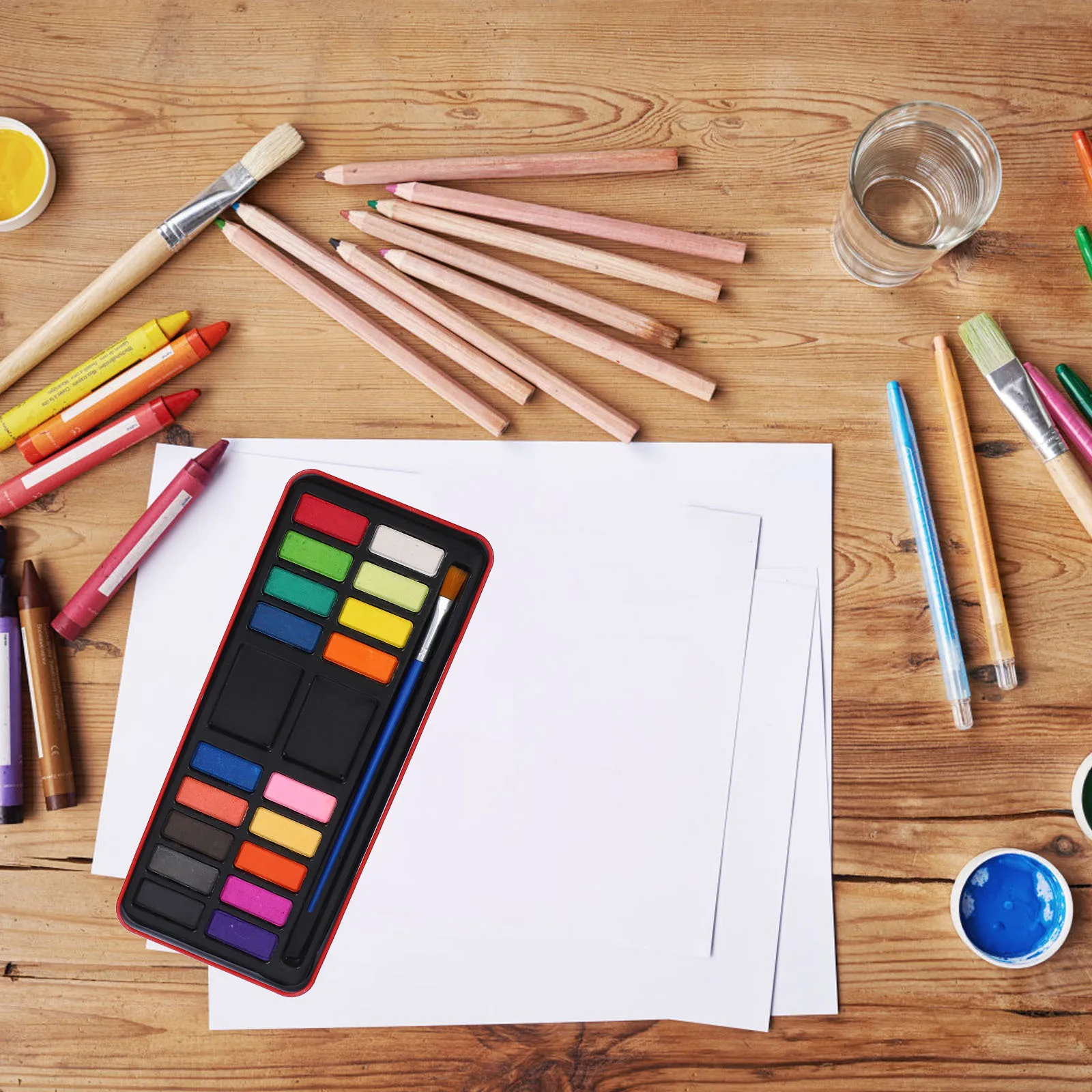 

18 Color Watercolor Paint Set Travel Solid Portable Kit for Drawing Painting Crafts Beginner Artist Watercolor Paint with Case