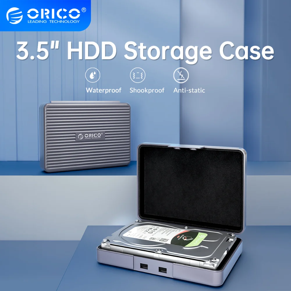 ORICO 3.5 Inch Hard Disk Protection Box External Hard Disk Storage Box Built-in EVA Shockproof Anti-fall  ORICO Official Store