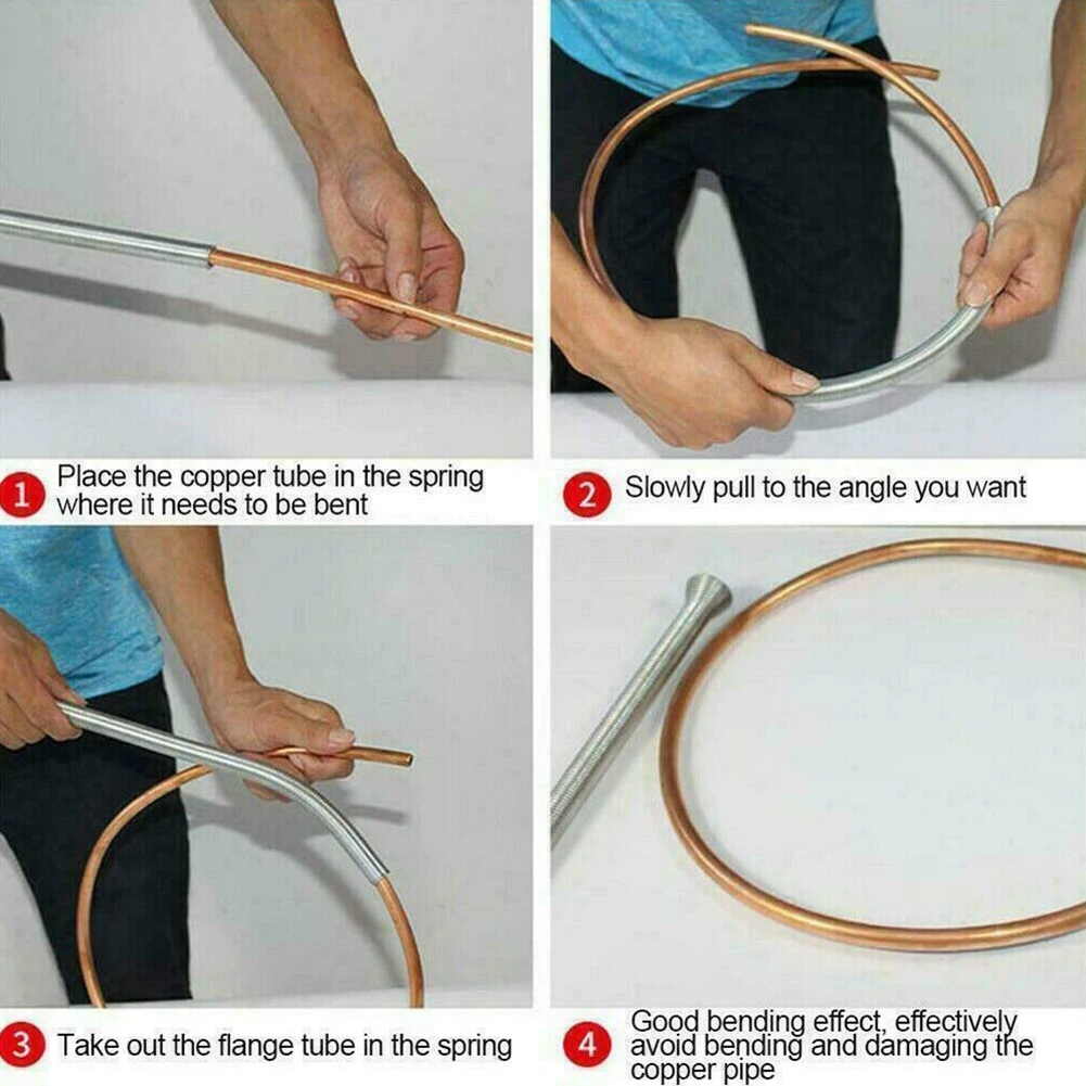 

5pcs Spring Bending Tube Pipe Bender for 1/4 5/16 3/8 1/2 and 5/8 Tubes 21cm Length for Plumbing and Industrial Applications