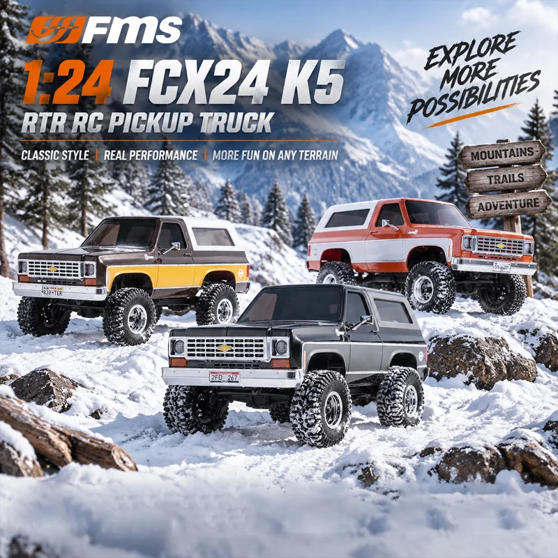 FMS 1:24 FCX24S K5 Blazer S RTR Pickup RC Remote Control Car Small Scale Tabletop Climbing Car