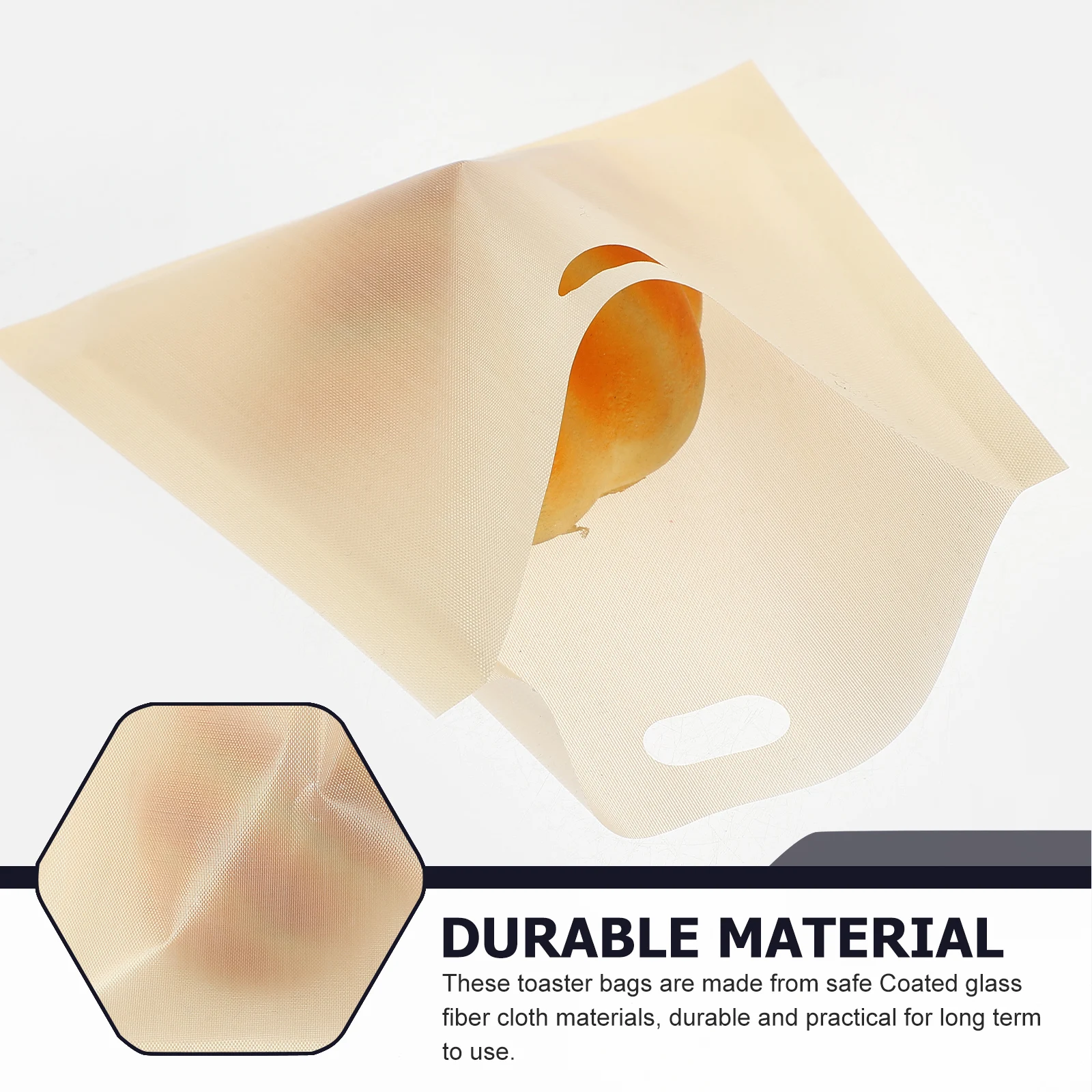 

5 Pcs Reusable Toaster Bags Oven Sandwich Washable Coated Glass Fiber Cloth Grilled Cheese Bread Bags Non Stick Heat
