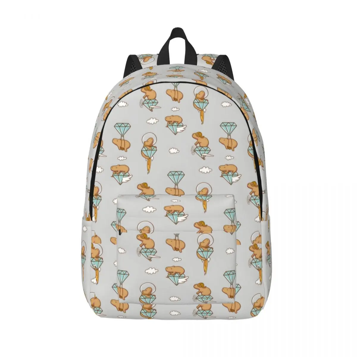 

Сумка для ноутбука Kawaii Cute Capy Rugged через плечо C-capyтеперь, офисные работники, регулируемый ремень, рюкзак для работы